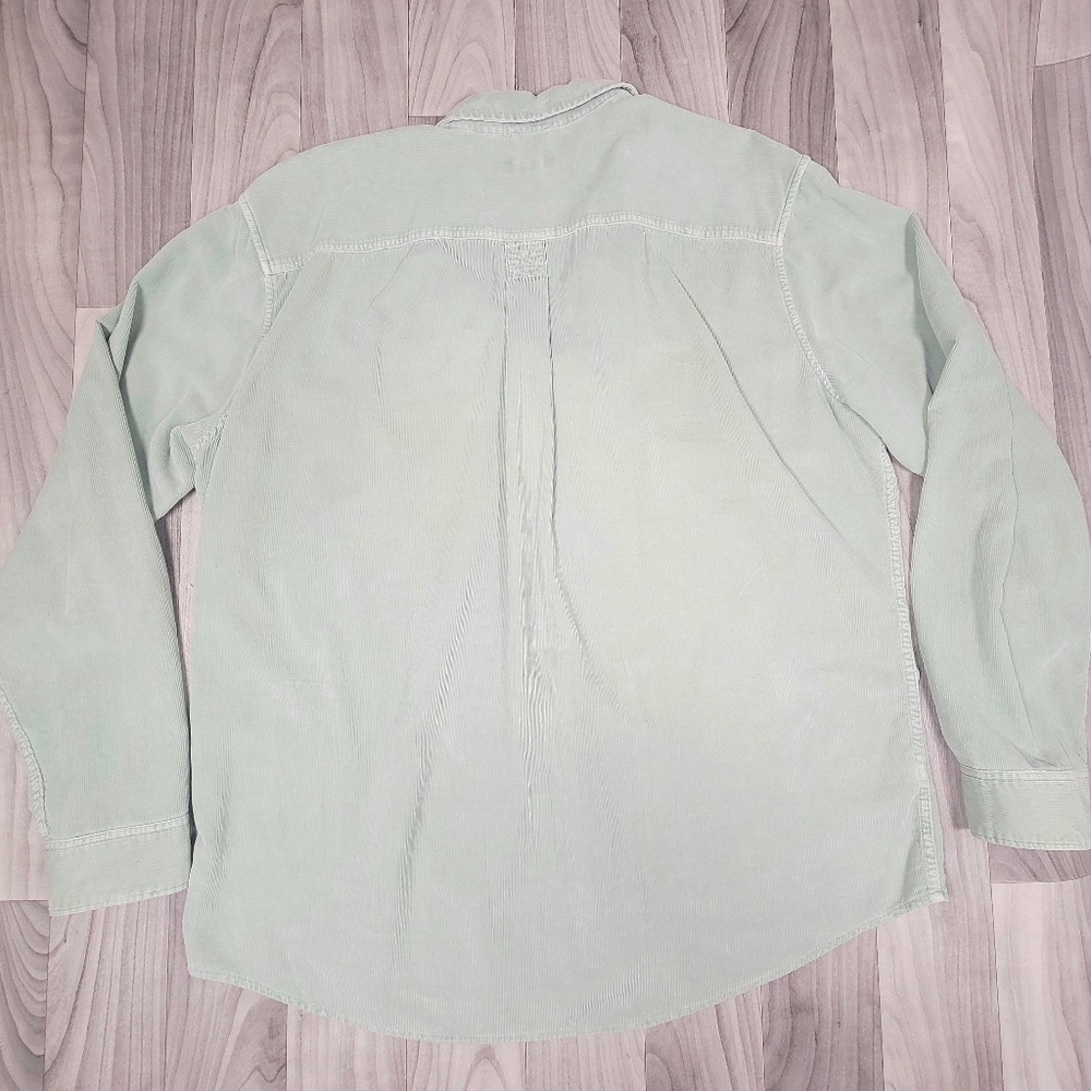 Eddie Bauer Men’s XL Classic Fit Corduroy Green Button Down Shirt Casual - Picture 3 of 9